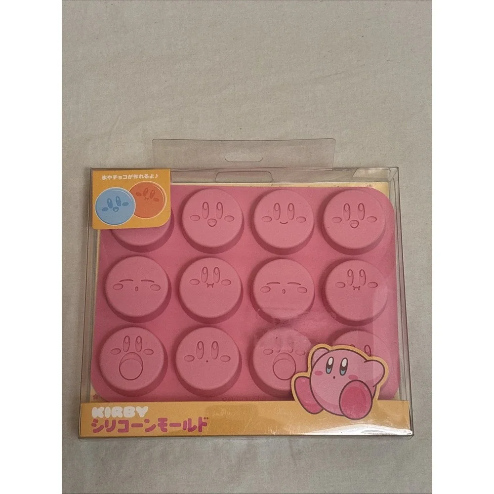 Ensky Kirby Nintendo Silicone Mold 12-Hole Ice Cube Tray Pink Japanese Import